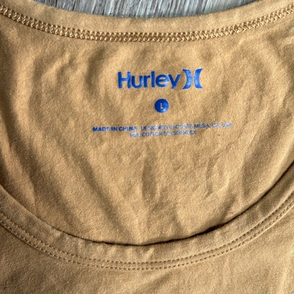 Hurley Graphic Iced Coffee Stretch V Point Hem Crop Top - Picture 2 of 6